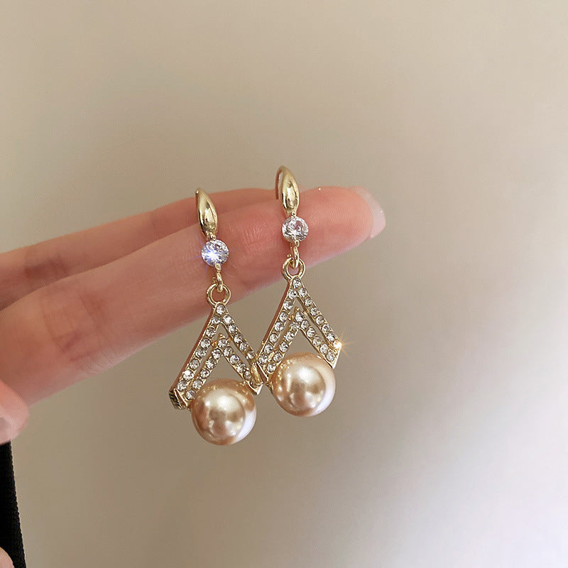 Arlene™ - 18-carat gold-plated natural pearl earrings