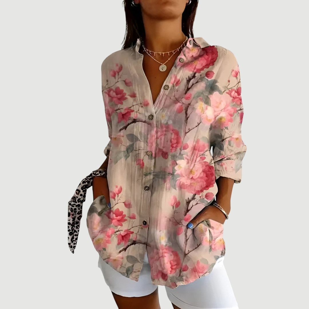Ida™ | Bluse med farverigt design