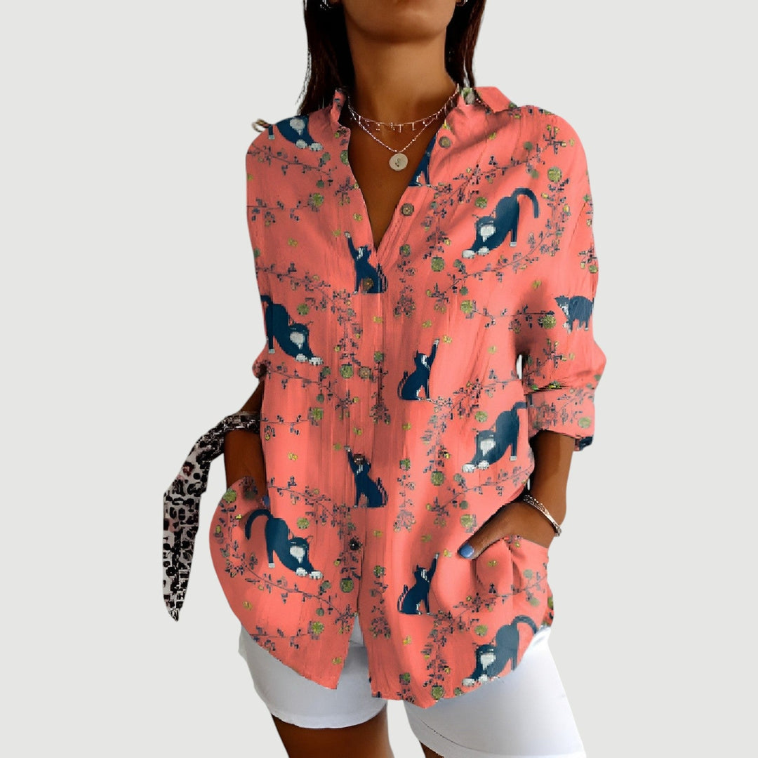 Freda™ | Bluse med farverigt design