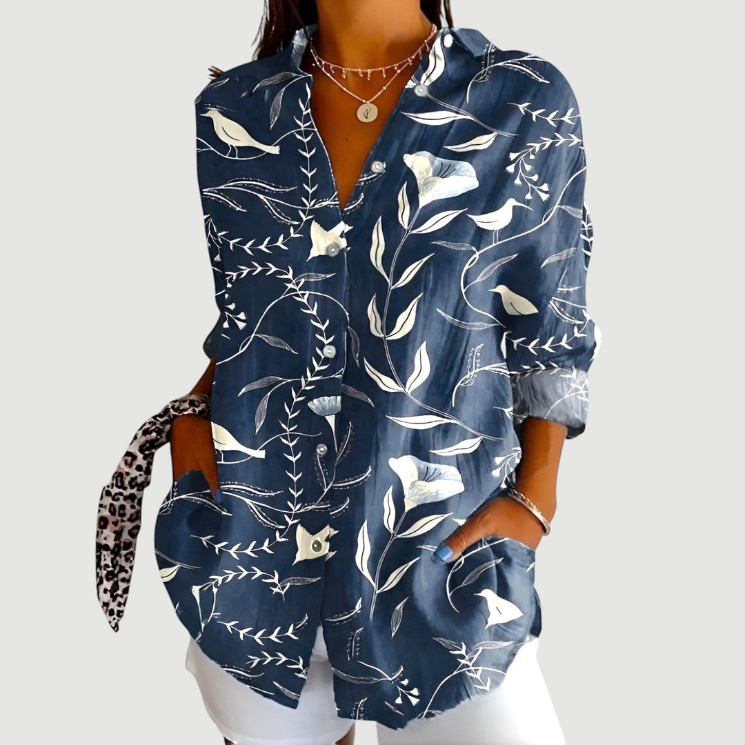 Josefine™ | Bluse med farverigt design