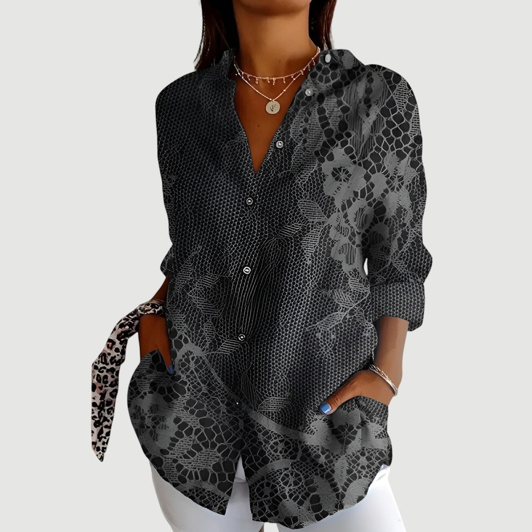 Mathilde™ | Bluse med farverigt design