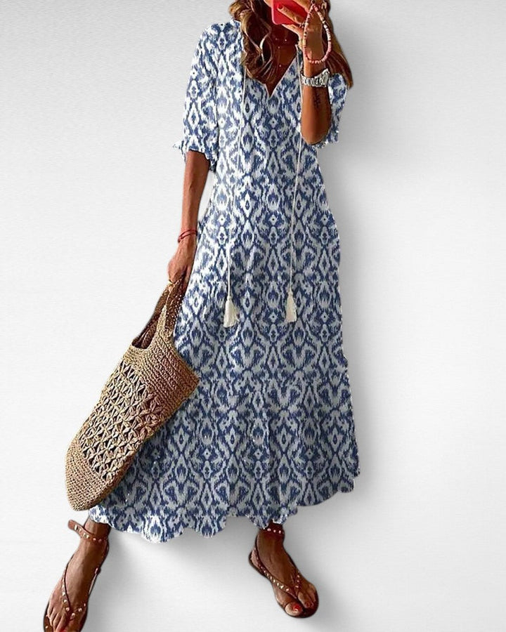 The Margarette™ – Chic Boho Tummy Coverage Dress