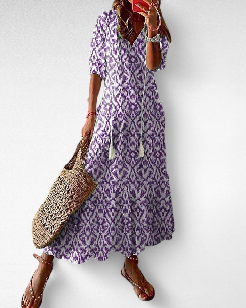 The Margarette™ – Chic Boho Tummy Coverage Dress