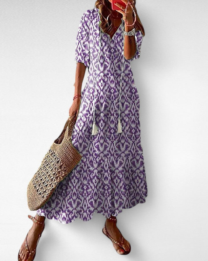 The Margarette™ – Chic Boho Tummy Coverage Dress