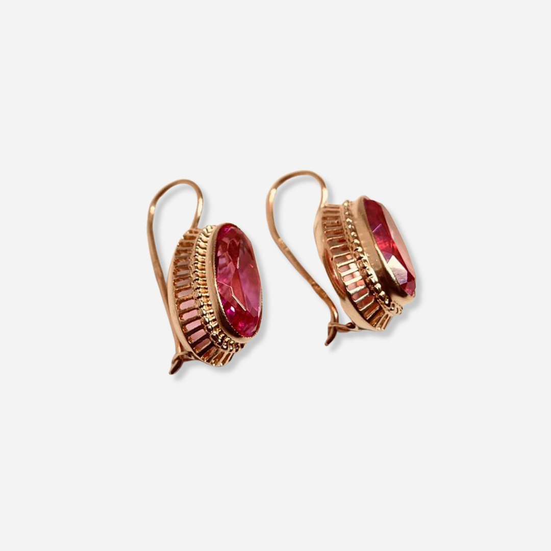 Rosa™ | Vintage Crystal Rose Gold Earrings