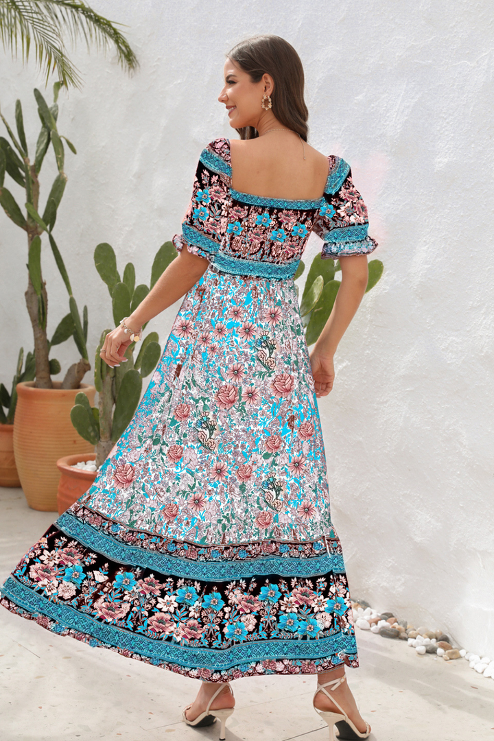 Zaria™ | Bohemian Floral Maxi Dress