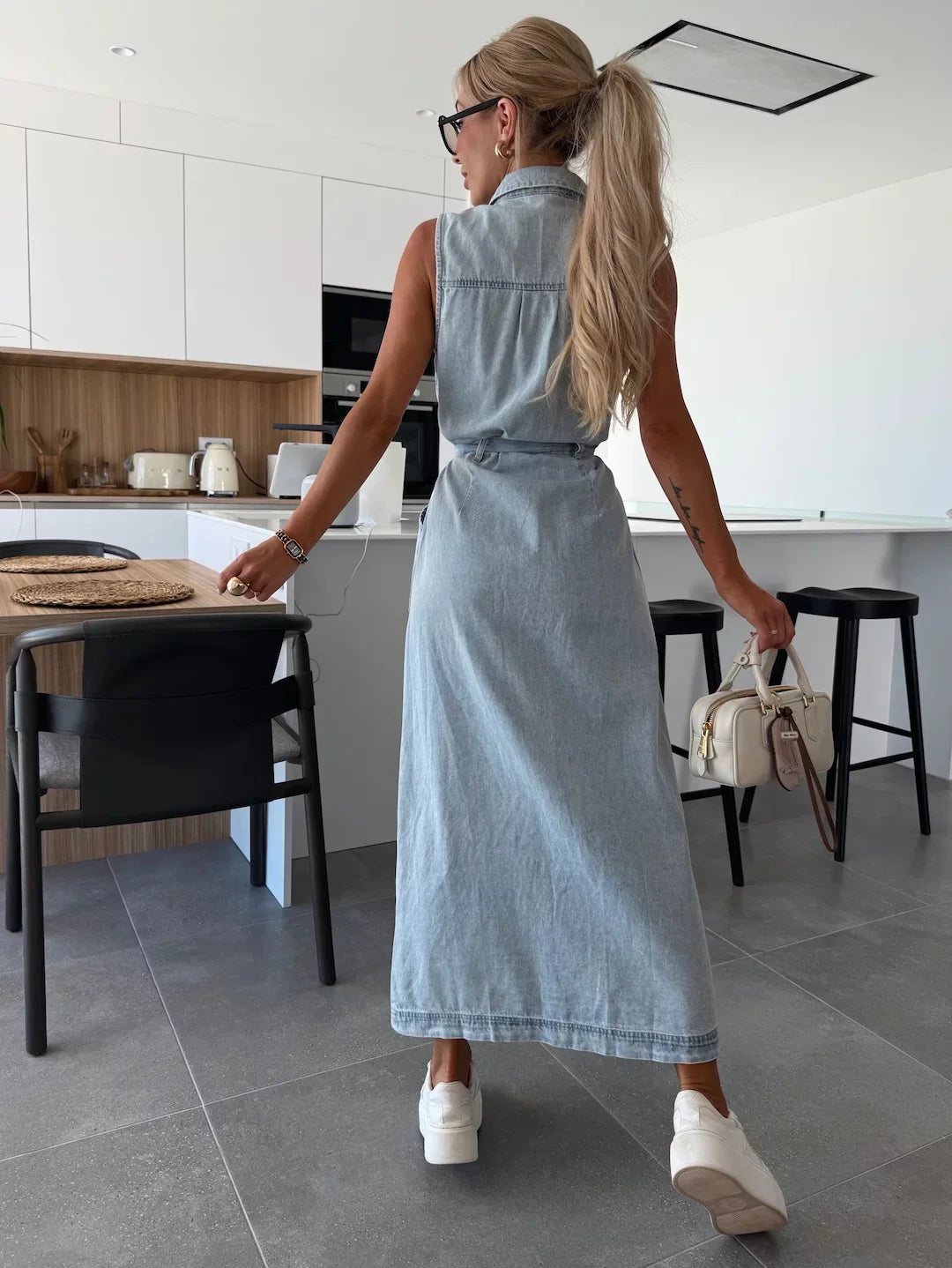 The Larah - Denim Maxi Dress