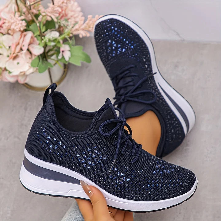 Giselle – Ortopediske joggesko med glitrende rhinestones