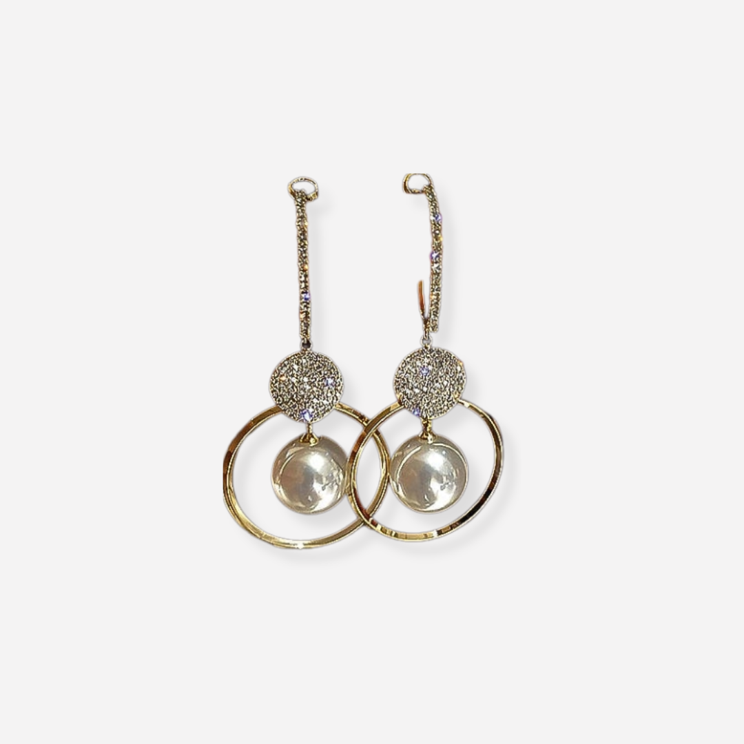 Lucy™ | Zerra Luxury Earrings with Cultured Pearls and Zirconias