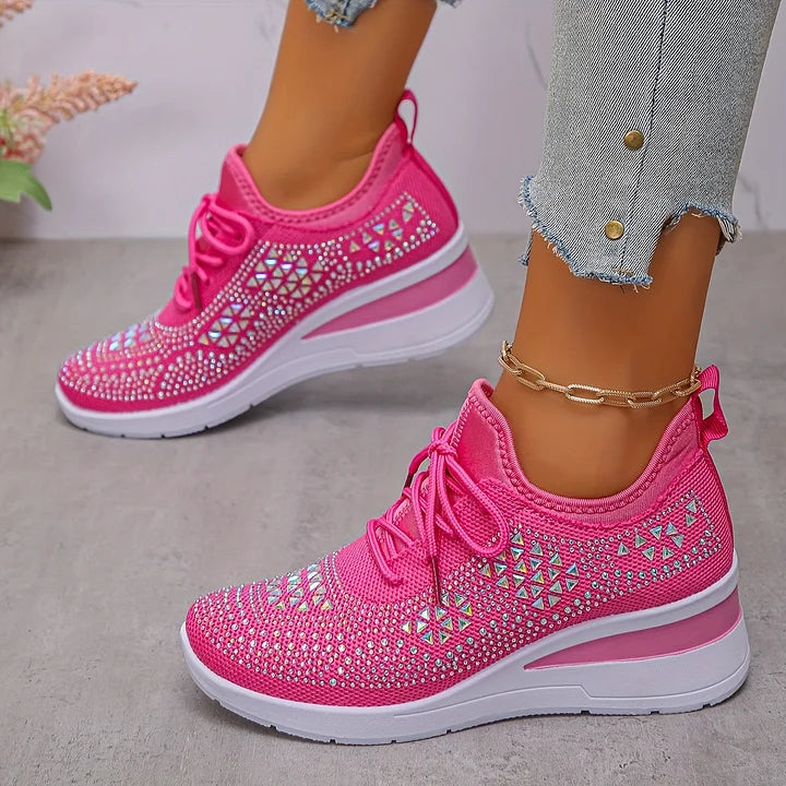 Giselle – Ortopediske joggesko med glitrende rhinestones