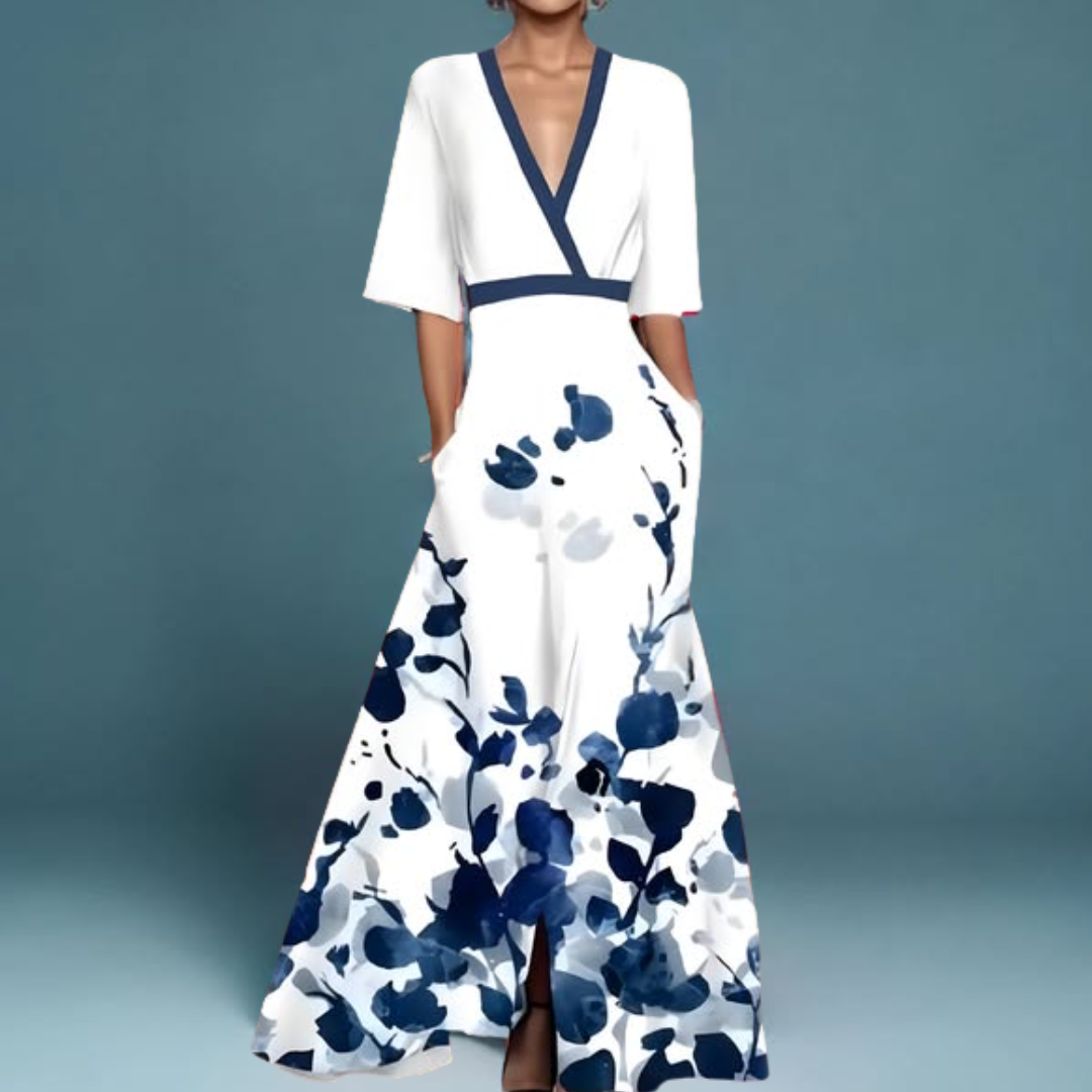 The Ottilie - Wrap Up Tummy Covering Maxi Dress