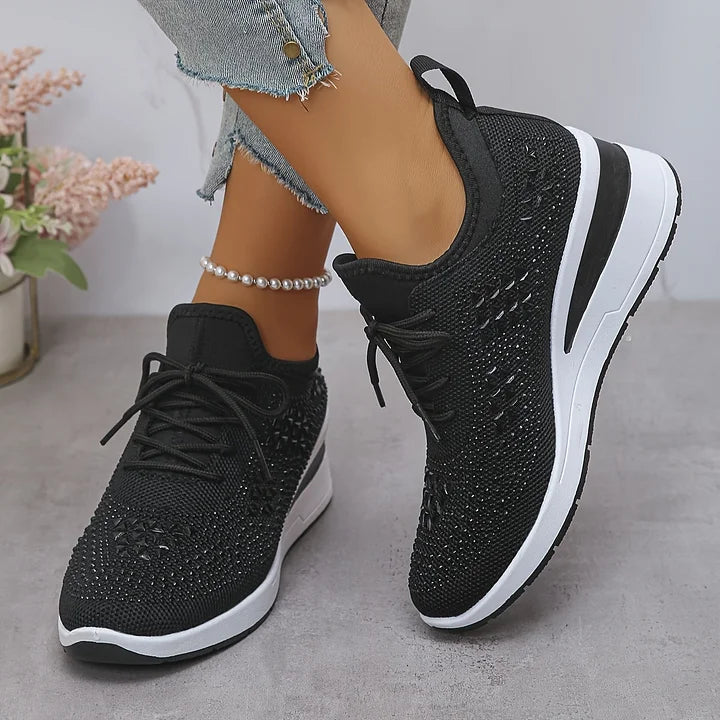 Giselle – Ortopediske joggesko med glitrende rhinestones