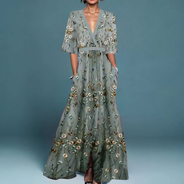 The Ottilie - Wrap Up Tummy Covering Maxi Dress