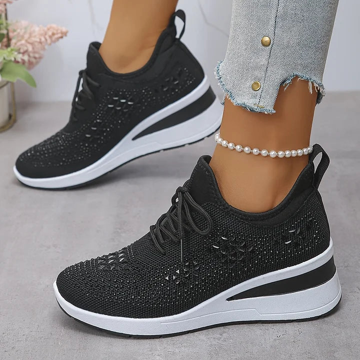Giselle – Ortopediske joggesko med glitrende rhinestones