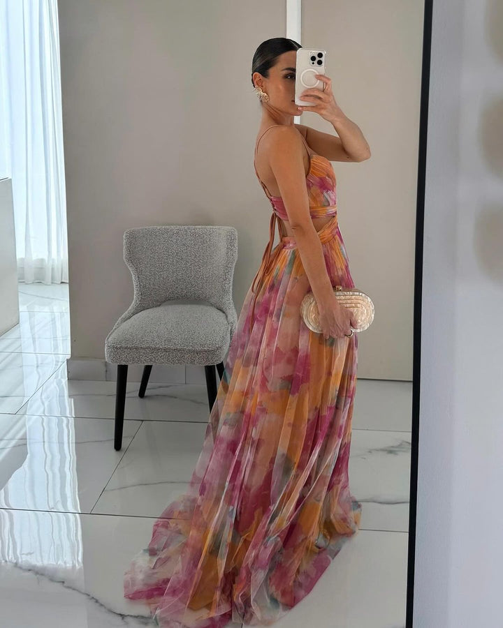 Giselle™ – Sommerlig maxikjole med blomsterprint