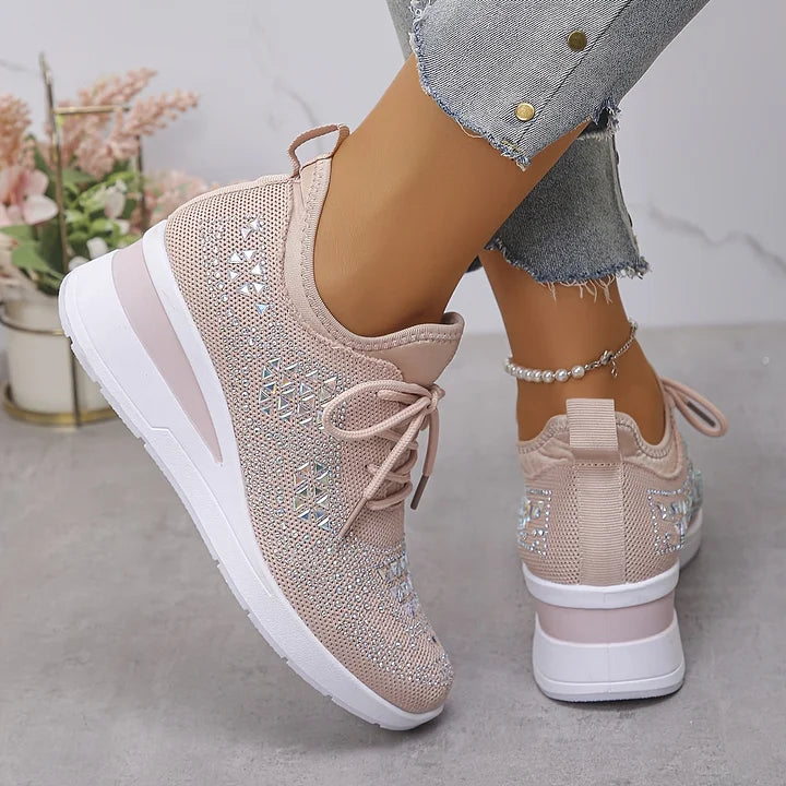 Giselle – Ortopediske joggesko med glitrende rhinestones