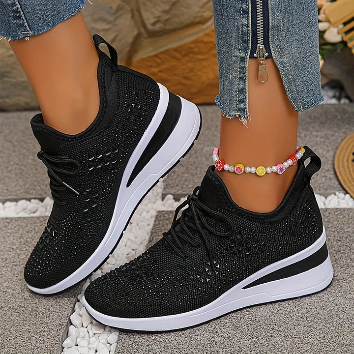 Giselle – Ortopediske joggesko med glitrende rhinestones