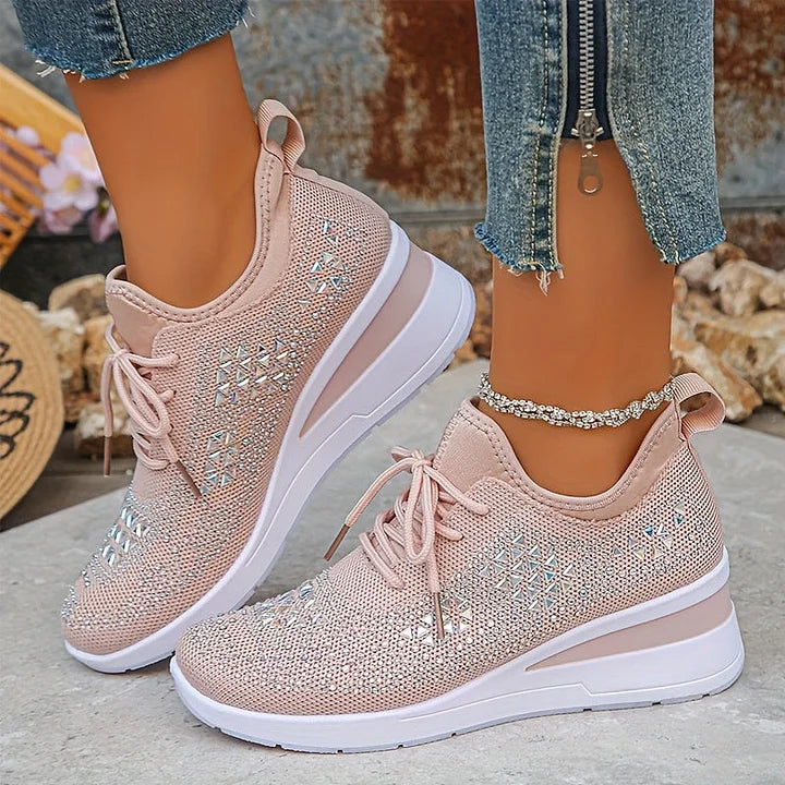 Giselle – Ortopediske joggesko med glitrende rhinestones