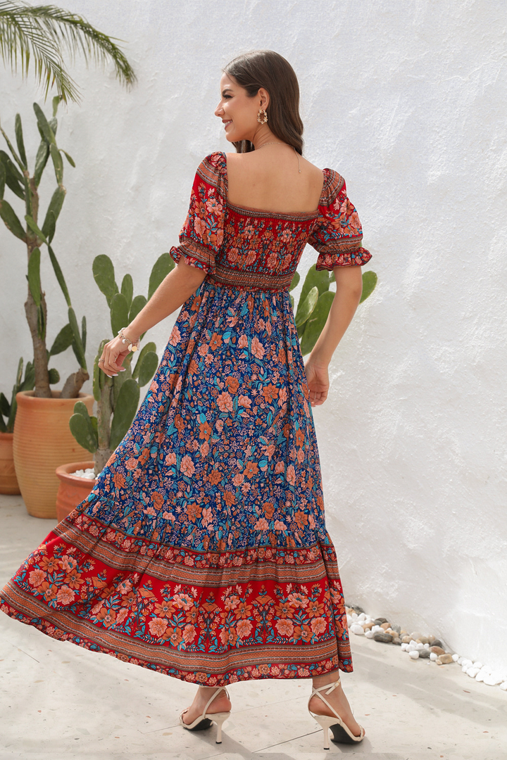 Zaria™ | Bohemian Floral Maxi Dress