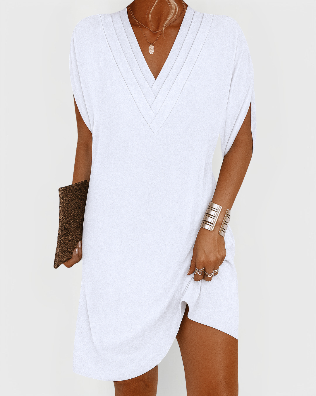Jannie™ | Elegant sort kjole med V-hals