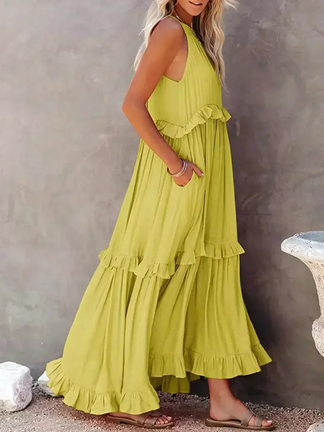 Sienna™ | Effortless Ruffle Maxi Dress