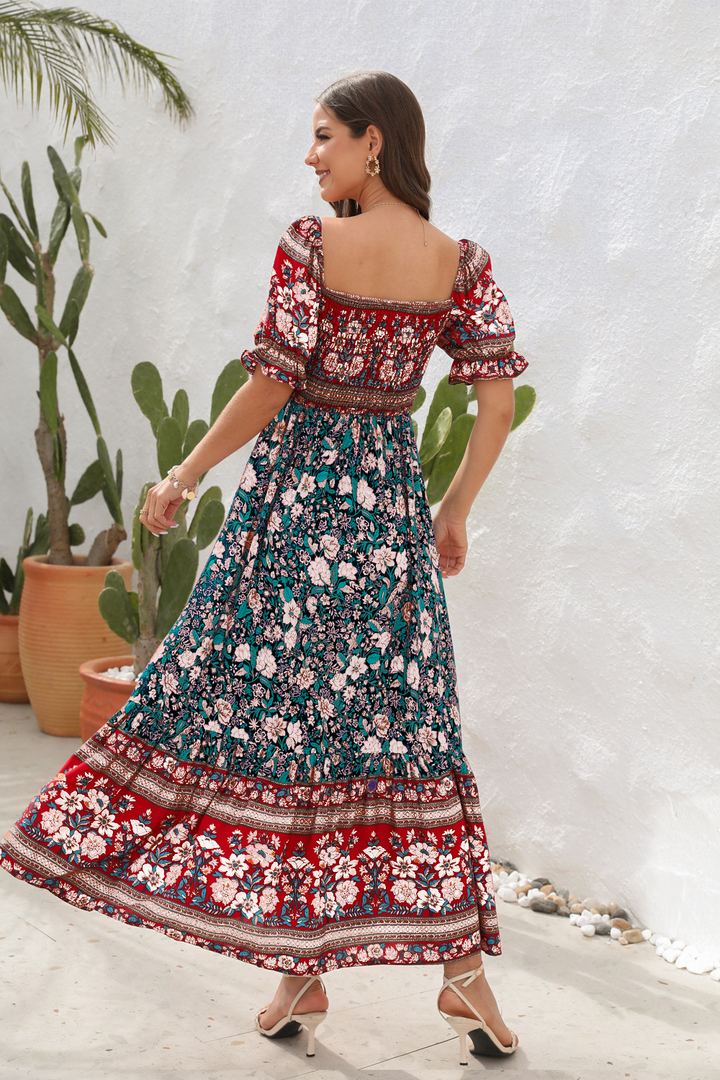 Zaria™ | Bohemian Floral Maxi Dress