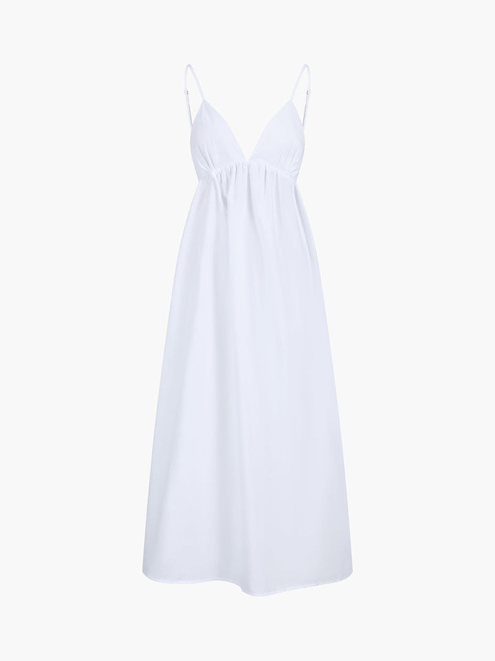 The Lilah - Cotton Maxi Low Back Dress