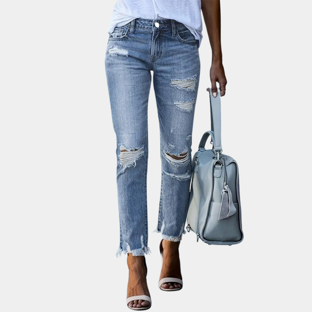 Peggy | Slidte Jeans med Lige Ben