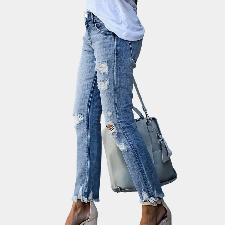 Peggy | Slidte Jeans med Lige Ben