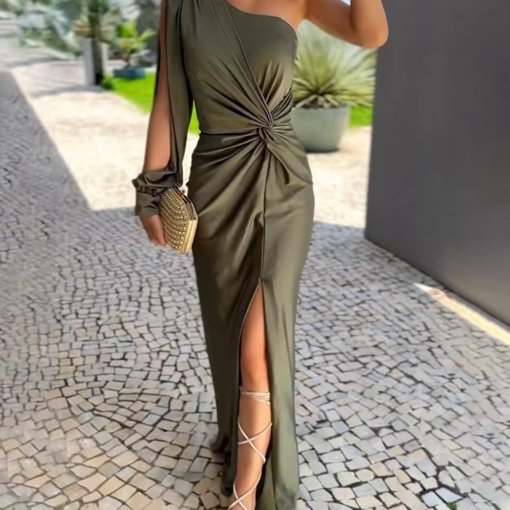 The Cristen - Luxury One Shoulder Maxi Dress
