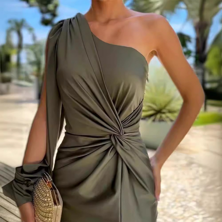 The Cristen - Luxury One Shoulder Maxi Dress