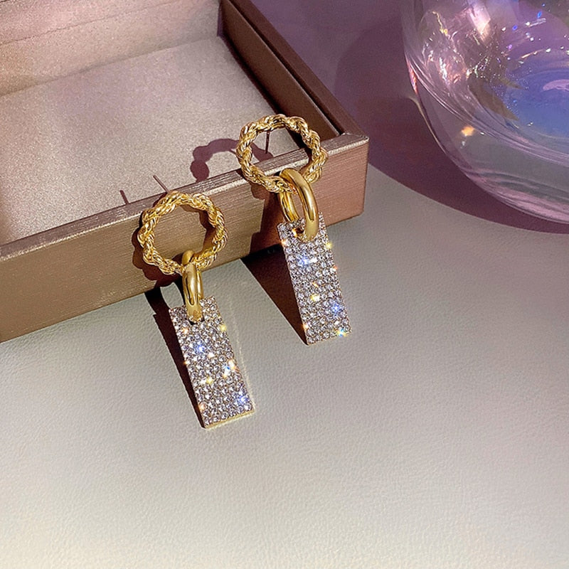Jana™ - 18-carat gold-plated diamond earrings