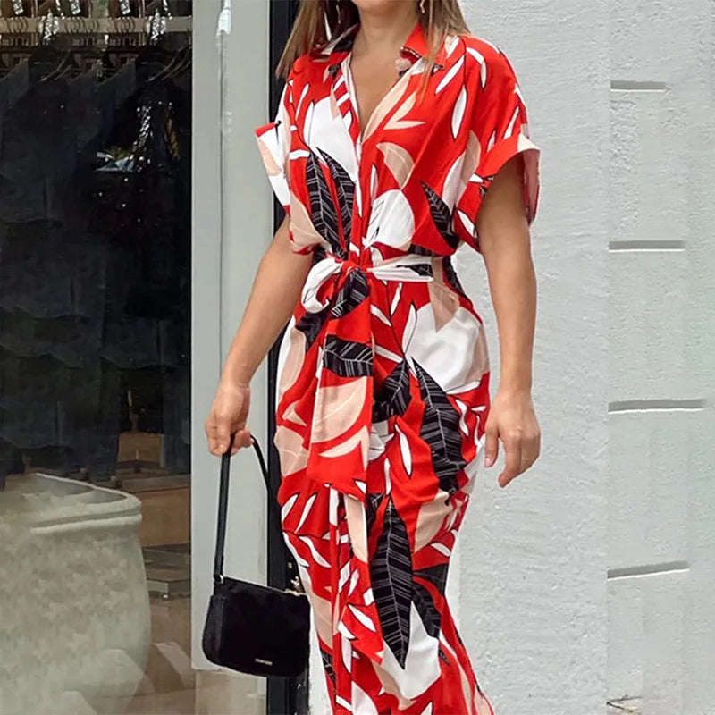 Alvina™ | Elegant Belted Wrap Dress