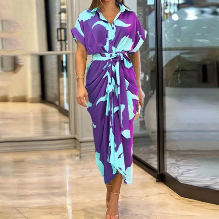 Alvina™ | Elegant Belted Wrap Dress
