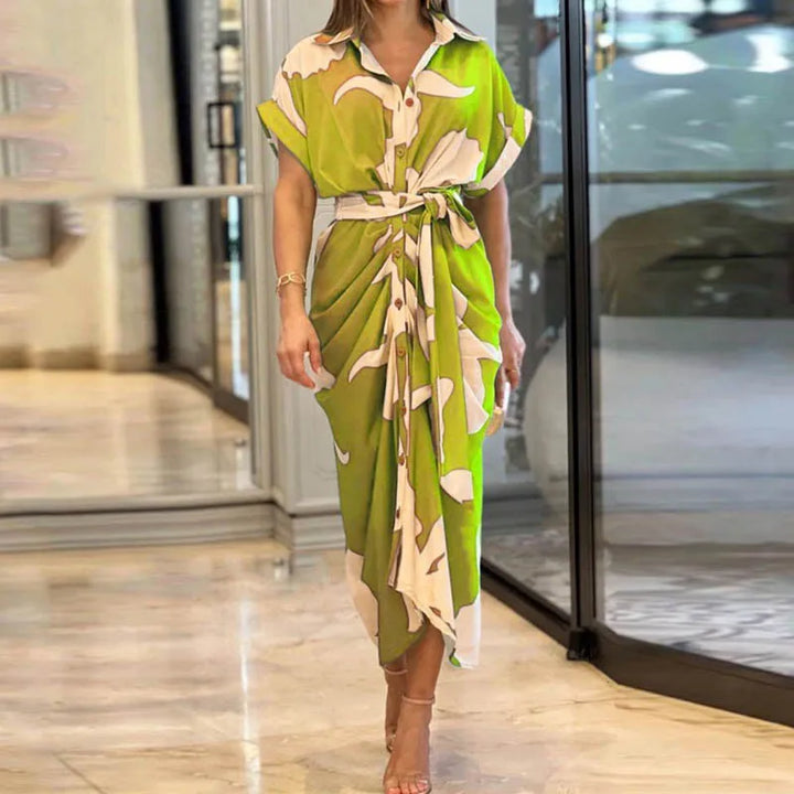 Alvina™ | Elegant Belted Wrap Dress