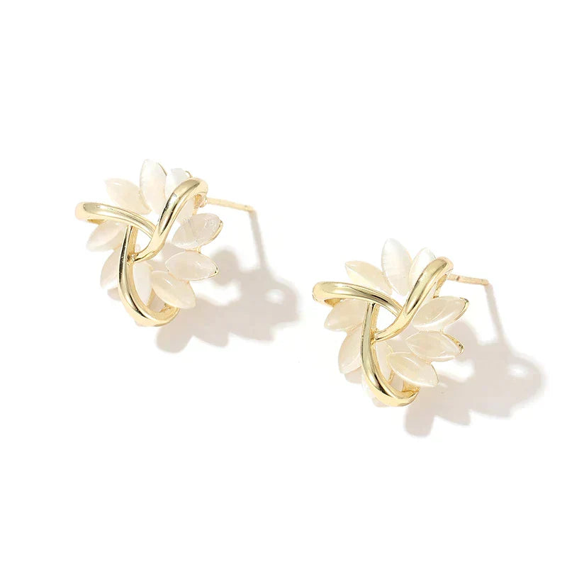 Jasmin™ - Opal Petal Hoop Earrings