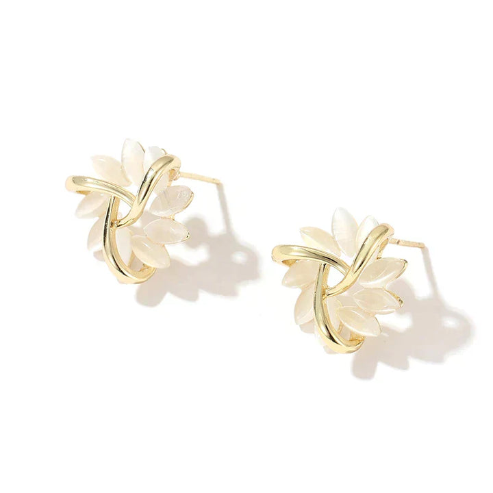 Jasmin™ - Opal Petal Hoop Earrings