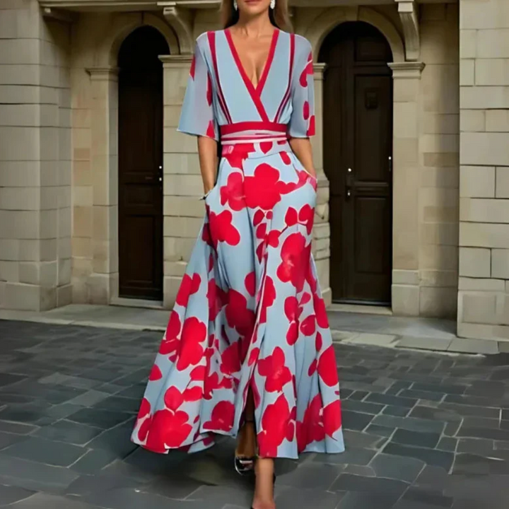 The Ottilie - Wrap Up Tummy Covering Maxi Dress