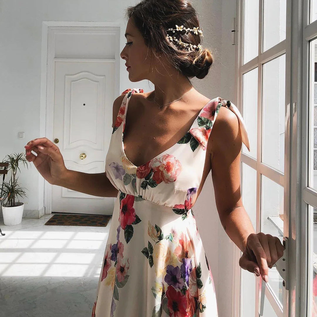 The Therise™ - Sleeveless Floral Maxi Dress