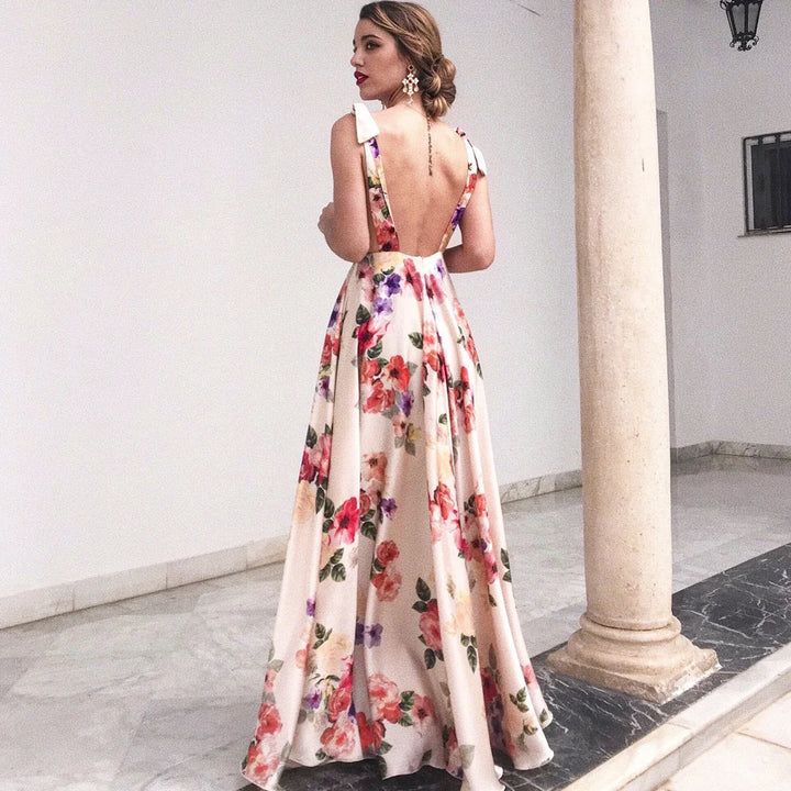 The Therise™ - Sleeveless Floral Maxi Dress