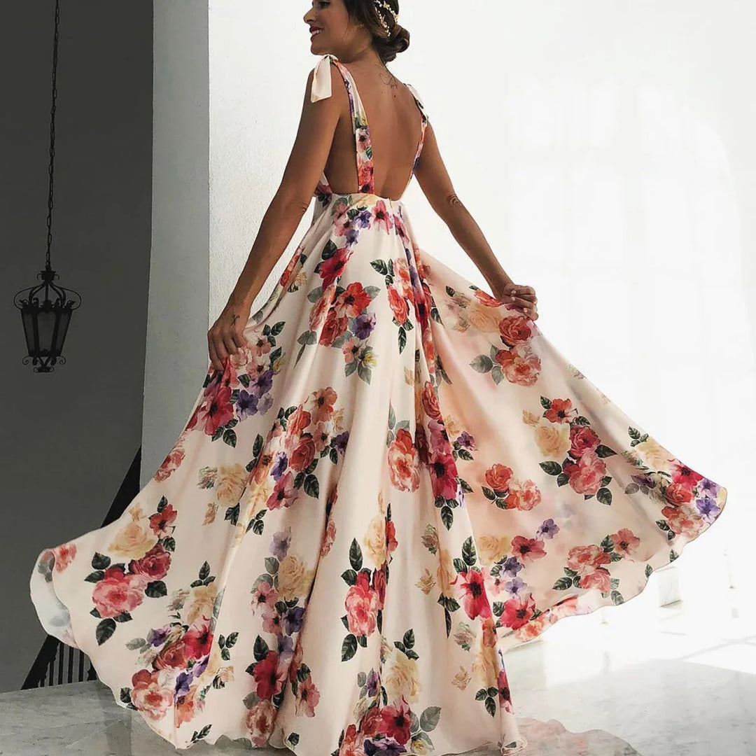 The Therise™ - Sleeveless Floral Maxi Dress
