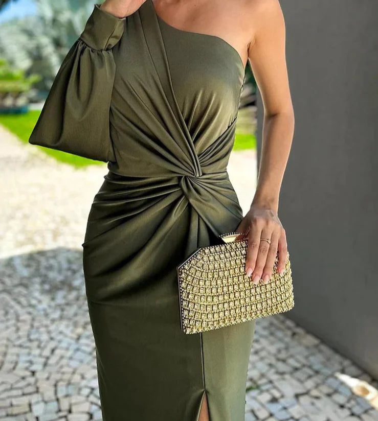 The Cristen - Luxury One Shoulder Maxi Dress