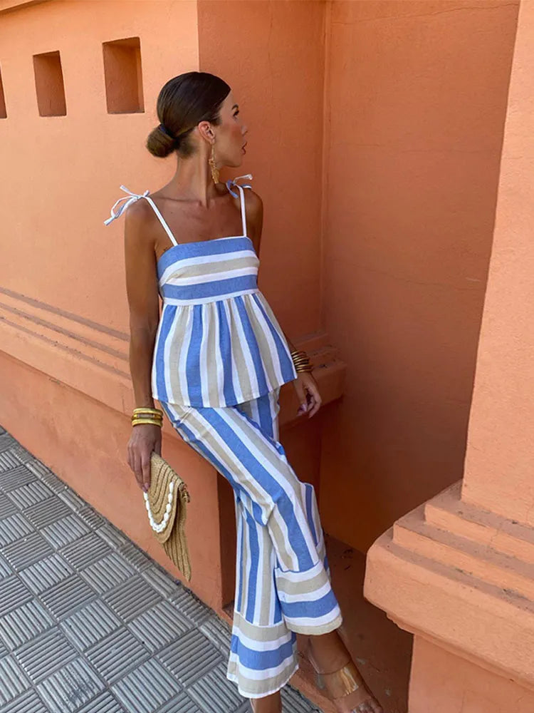 The Hanne - Summer Printed Trouser Set