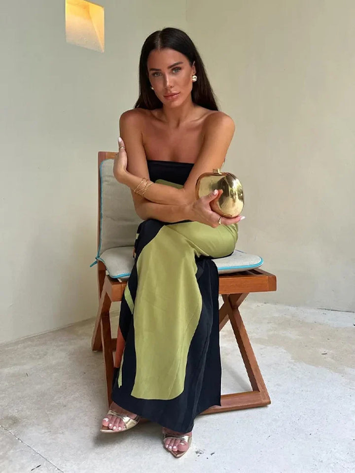 The Hasley | Strapless Boho Maxi Dress