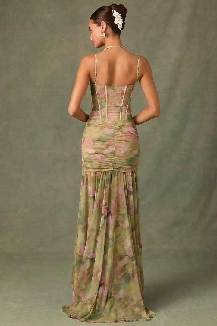 The Lillian™ -  Pleated Print Wrap Dress
