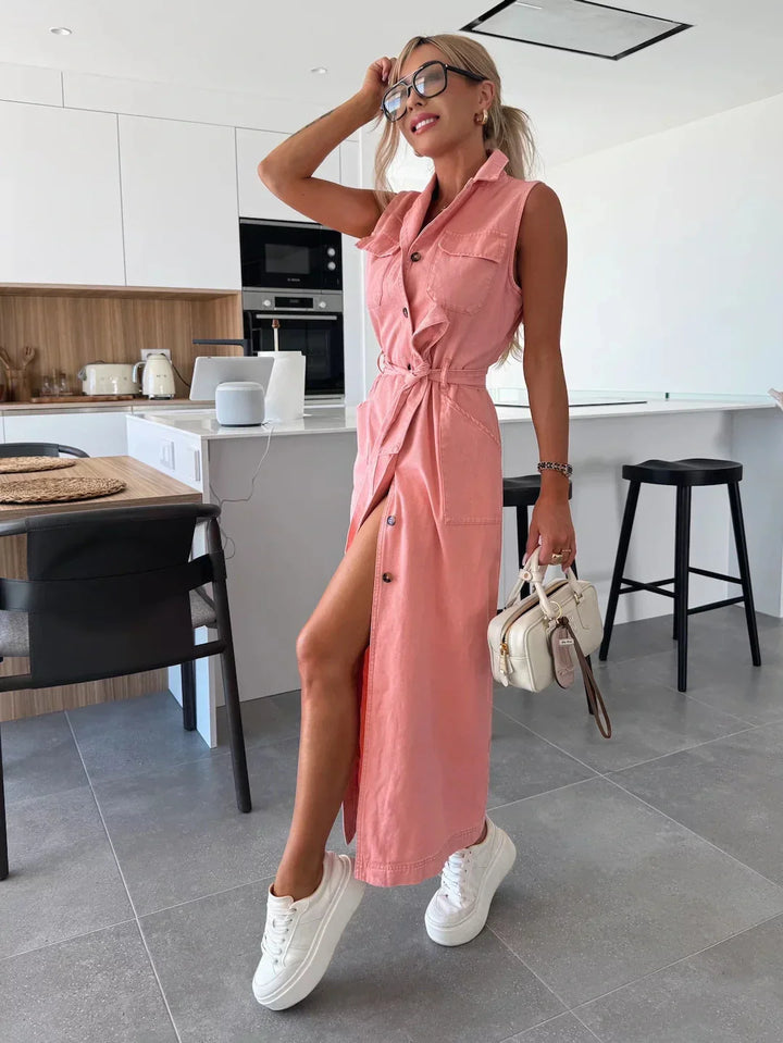 The Larah - Denim Maxi Dress