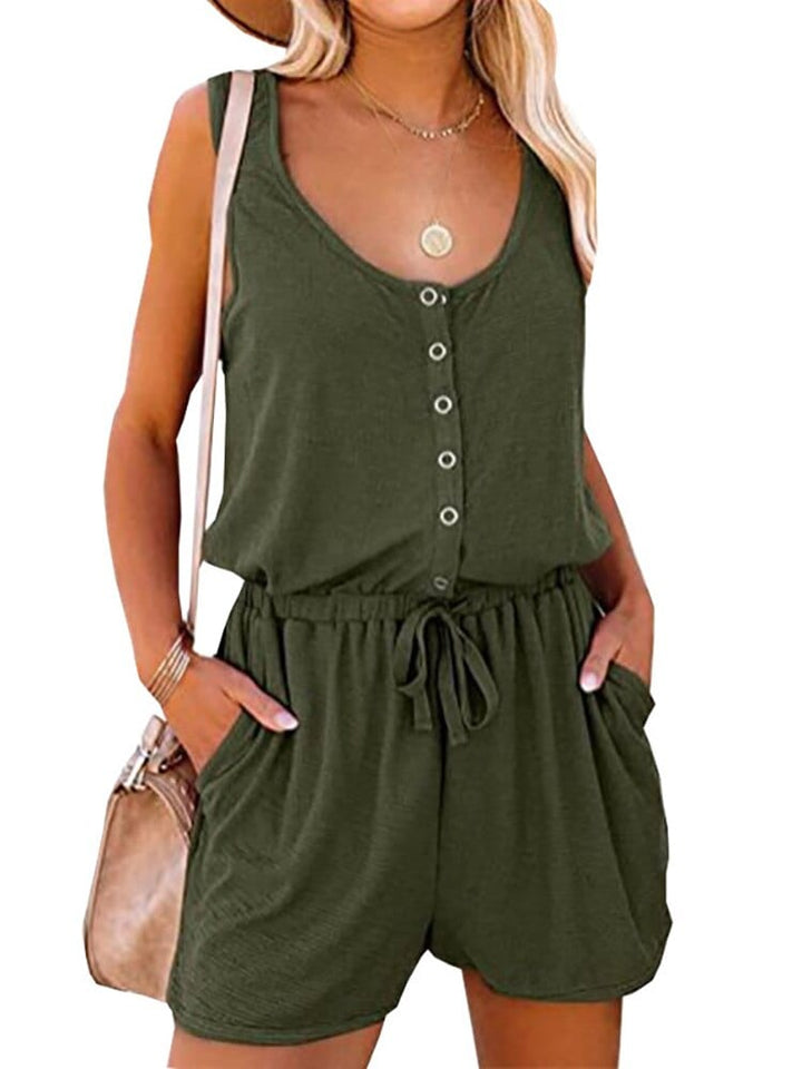 Avalon | Buttoned Boho Romper