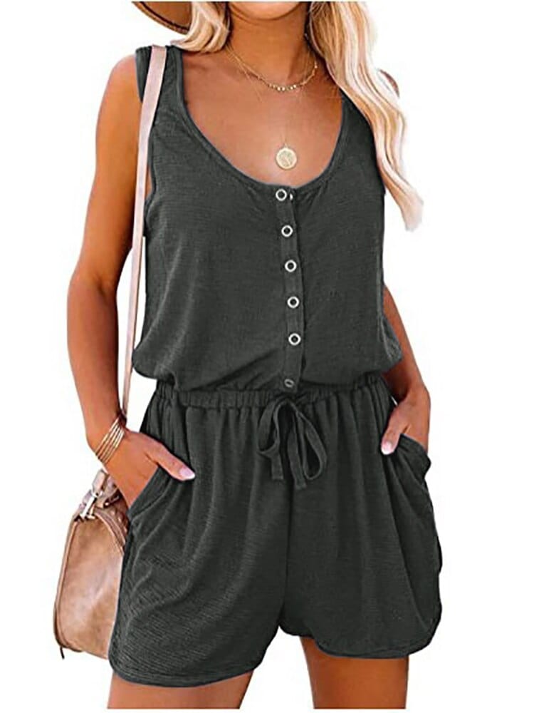 Avalon | Buttoned Boho Romper