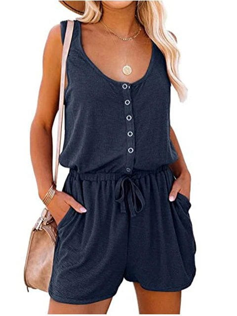Avalon | Buttoned Boho Romper