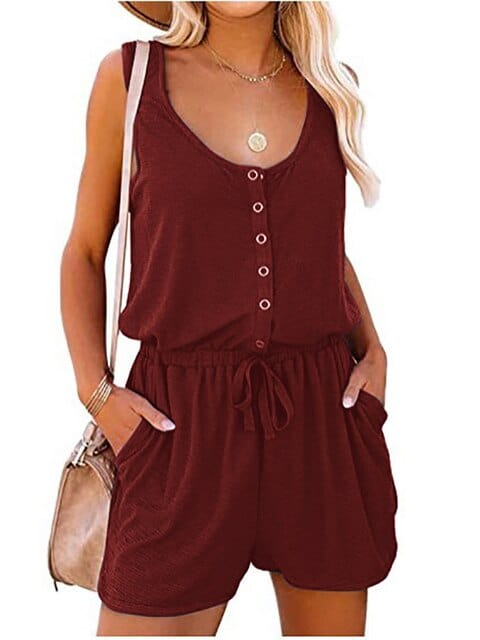 Avalon | Buttoned Boho Romper
